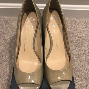 Franco Sarto Cream Wedge Heels